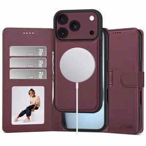 Tech-Protect Wallet MagSafe maciņš modelim iPhone 17 Pro Max / 18 Pro Max – bordo