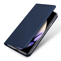 Dux Ducis Skin Pro viedtālruņa apvalks Realme 10 Pro ar atveramu vāciņu, maku ar kartēm un statīvu - zilais