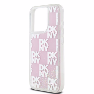 DKNY viedtālruņa apvalks iPhone 15 Pro 6,1" DKHCP15LLCPEPP balts HC šķidrie spīdumi ar rūtainu rakstu