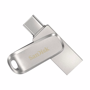 SanDisk Ultra Dual Drive Luxe USB zibatmiņas disks 256 GB USB Type-A / USB Type-C 3.2 Gen 1 nerūsējošs tērauds