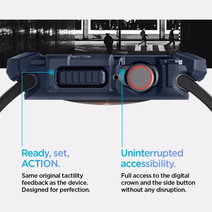 Spigen Rugged Armor apvalks Apple Watch 10 46mm pulkstenim - tumši zils