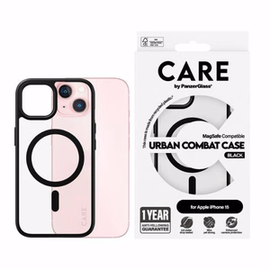 CARE by PanzerGlass Urban Combat Magnētiskais viedtālruņa apvalks iPhone 15 - melns