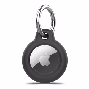 Tech-Protect Rough apvalks Apple AirTag ar gredzenu - melns