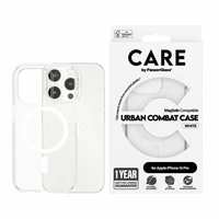 CARE by PanzerGlass Urban Combat apvalks MagSafe iPhone 15 Pro - balts