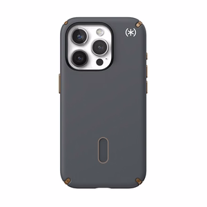 Speck Presidio2 Pro ClickLock MagSafe vāciņš ierīcei iPhone 15 Pro, kokogļu pelēks un vēsas bronzas krāsā