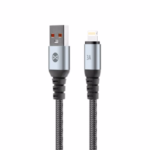 Forever Braix kabelis USB - Lightning 1,0 m 3A melns