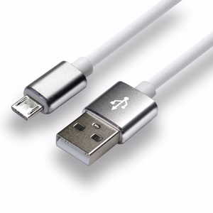 everActive CBS-1MW USB kabelis 1m - balts, silikona, ātrā uzlāde, 2,4A