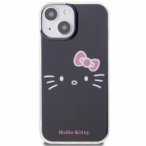 Hello Kitty IML Kitty Face viedtālruņa apvalks iPhone 15 - melns