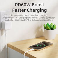 Rock Kabelis P8 Pamatsērija - Type-C uz Type-C kabelis - PD 60W 3A - 1 metrs balts (m)