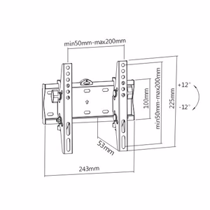Gembird WM-42T-02 TV mount/stand 106.7 cm (42") melns