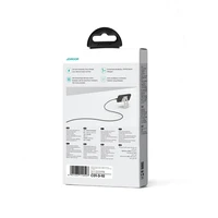 Joyroom Multi-Color Series S-A34 USB-A / Lightning 3A kabelis 1m - melns