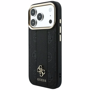 Maciņš IPHONE 18 Pro/17 Pro saderīgs ar MagSafe (Stripe Peony 4G Logo) (krāsa: melna)
