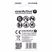 Lithium battery mini everActive CR2025 - blister 2 pcs.