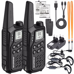 Baofeng BF-T25E rāciju komplekts, 2 gab., melnas