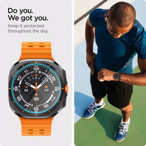 Spigen Glas.TR EZ Fit rūdīts aizsargstikls Samsung Galaxy Watch Ultra (47mm) - caurspīdīgs (2 gab. komplekts)
