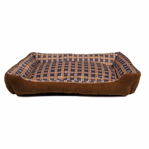 Soft sofa-style dog bed, 90 × 70 × 20 cm, size XL, Brown