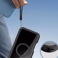 Ūdensnecaurlaidīgs apvalks SHELLBOX GT saderīgs ar MagSafe IPHONE 16 Plus melns