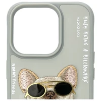 Nimmy Glasses Cool Dog apvalks iPhone 15 Pro Max - pelēks