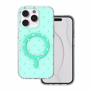 Bubble Dots Mag maciņš, paredzēts iPhone 14 Pro 6,1", zaļš