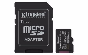 Kingston Technology 1TB microSDXC Canvas Select Plus Gen3 150MB/s A1 karte + adapteris