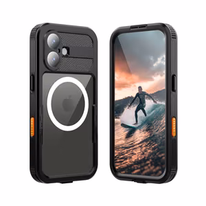 Crong Seal Cover IP68 ūdensizturīgs vāciņš ierīcei iPhone 17, melns