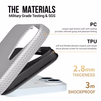 Perfectionists Trīsstūra Mag futrālis iPhone 15 sudraba krāsā