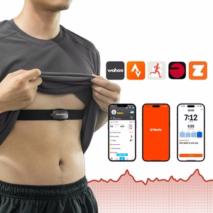 Rockbros HRM812 Bluetooth ANT+ sirdsdarbības sensora josta, IP67 – krāsa: melna