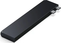 Adapteris HUB 7in1 2 x USB C Satechi Pro HUB Slim ST-HUCPHSD priekš MacBook pusnakts