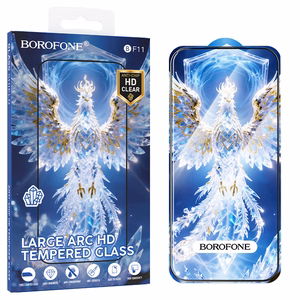 Borofone BF11 Armor Shield visu ekrānu nosedzošs rūdīts stikls ekrānam, HD, paredzēts iPhone 17e/16e/14/13/13 Pro
