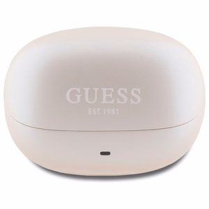 Guess Bluetooth austiņas GUTWST88MCTGP TWS + dokstacija rozā kapsula drukāts logotips
