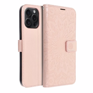 Flip case for iPhone 15 PRO MAX Mezzo Book mandala rose gold