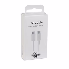 USB Kabelis Samsung EP-DN975BWEGWW Balts 100cm "Type-C/Type-C" (up to 5A) / original package