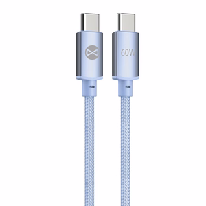 Forever Vibe kabelis USB-C - USB-C 1,0 m 60W debeszils