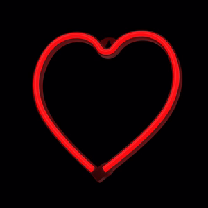 Neon LED Light HEART sarkans Bat + USB FLNE07 Forever Light