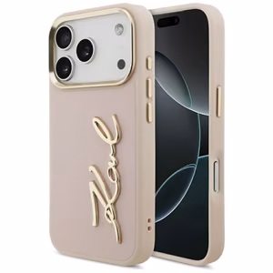 Karl Lagerfeld Karl Script Logo viedtālruņa apvalks iPhone 17 Pro - rozā