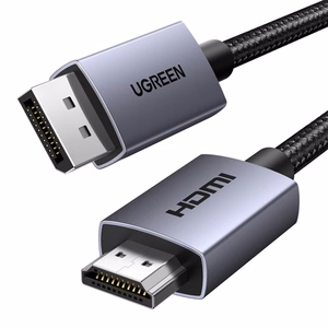 Melns Ugreen DP125 DisplayPort–HDMI kabelis, 4K@30 Hz, 2 m (35842)