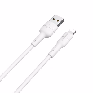 USB cable Borofone BX30 Lightning 1.0m silicone white