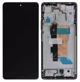 LCD screen Xiaomi Poco F5 5G ar touch screen ar frame Melns original (service pack)