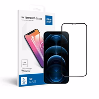 Aizsargstikls Blue Star - APP IPHONE 12/12 Pro 5D pilns pārklājums melns