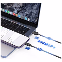 Kabelis USAMS KY Series US-SJ694 2.4A Lightning uz USB-A 2m balts