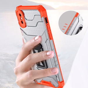 Crystal Ring Case прочный защитный чехол с подставкой для iPhone XS Max красный