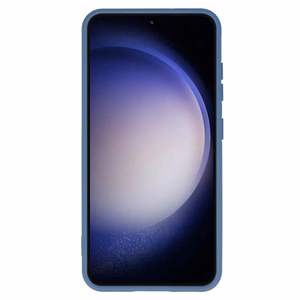 Акриловый цветной чехол Magsafe для Samsung Galaxy S24 FE светло-синий