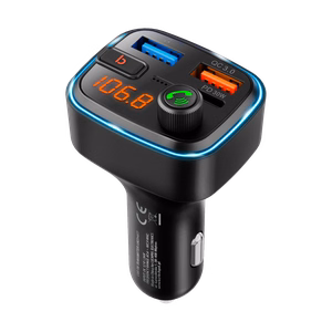 Automašīnas FM raidītājs ar Bluetooth, 2 USB portiem un USB-C