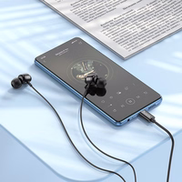 HOCO vadu austiņas Type C ar mikrofonu M122 melnas