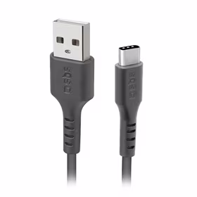 SBS TECABLEMICROC15K USB-A - USB-C kabelis 1,5 m - melns