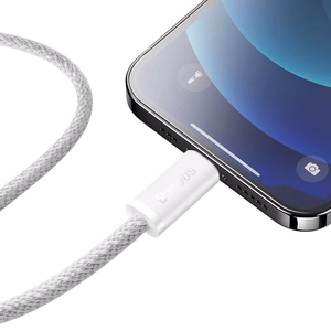 Baseus Dynamic USB-C kabelis Lightning, 23 W, 1 m (balts)