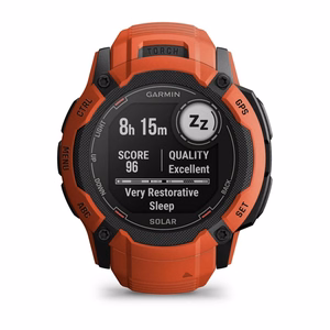 Garmin Instinct 2X Solar 2,79 cm (1,1") MIP, 50 mm, digitāls 176 × 176 pikseļu skārienekrāns, sarkans, GPS (satelīts)