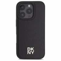 DKNY atkārtota raksta logotipa magnētiskais viedtālruņa apvalks iPhone 16 Pro - melns