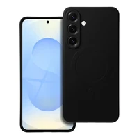 Viedtālruņa apvalks no silikona ar MagSafe, piemērots SAMSUNG S25 Plus, melnā krāsā