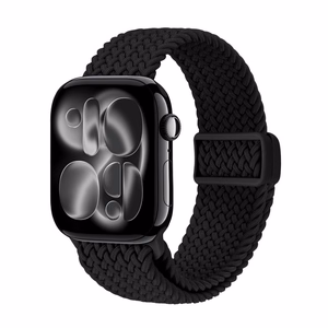 Crong Wave Band pīta Apple Watch siksniņa, 38/40/41/42 mm, melna